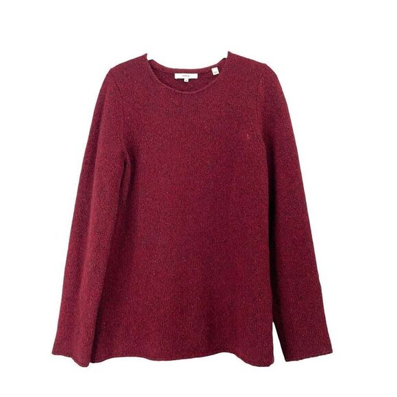 Vince Donegal 100%‎ cashmere knit sweater Size M cherry red - Picture 2 of 9